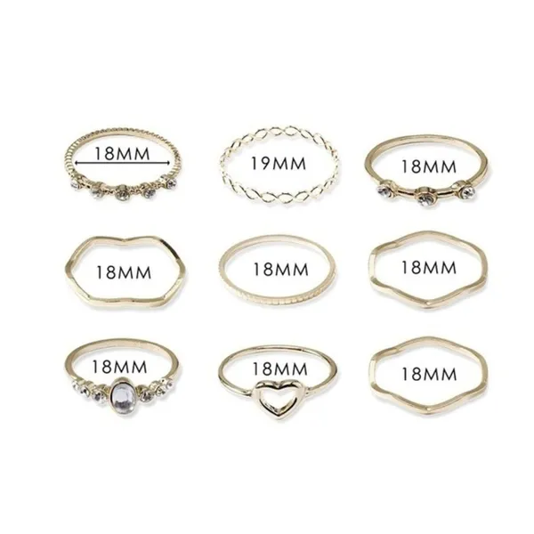 3/$30 💛 Dainty Ring Set Gold - Image 2