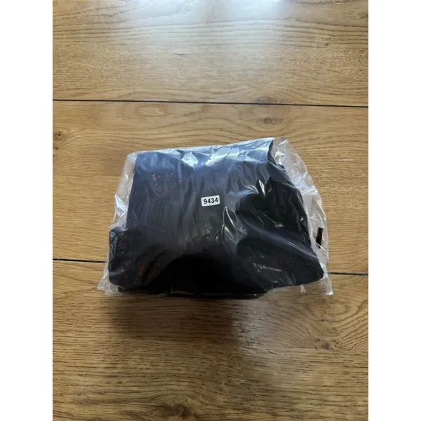 Serenade Women Sz Large Button Down Shirt Crinkle Stretch Black Office Chic NWT - Image 11