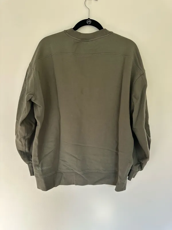 Lululemon Perfectly Oversized Crew Grey Sage 8 - Image 3