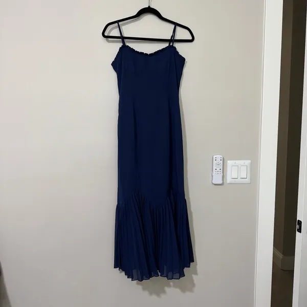 Petal & Pup Ashton Midi Dress Size L Navy Blue - Image 6
