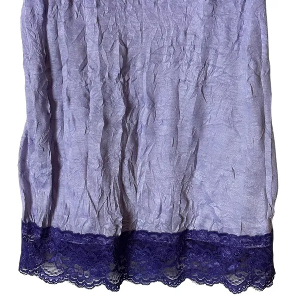 Xhilaration Vintage Cami Tank Top Lace Trim Purple Y2K Grunge Coquette Size Large - Image 4