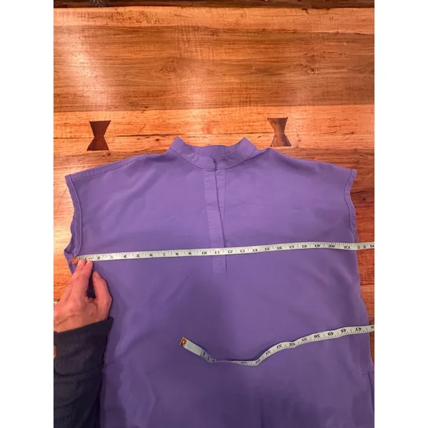 FIGS Rafaela Caspain Blue Mandarin Collar Scrub Top - XS - Image 11