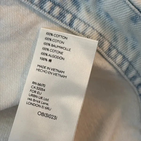 NWOT Free People Katie Icing Sugar Button Up Preppy Boho Denim Mini Swing Dress - Image 5