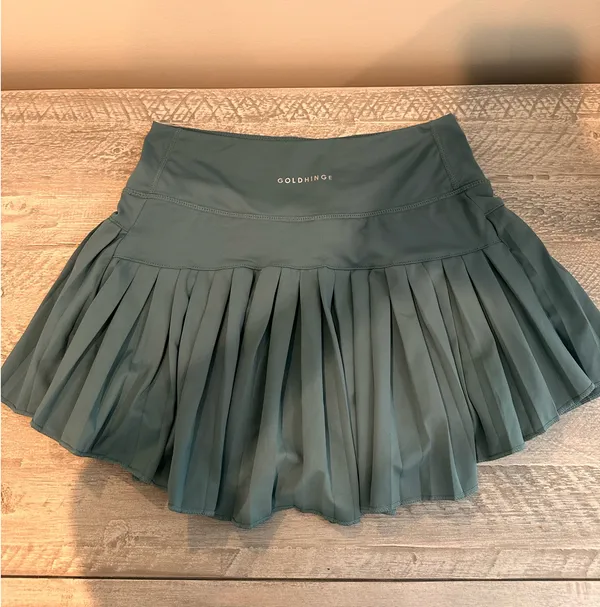 Goldhinge Blue Pleated Skirt - Image 3