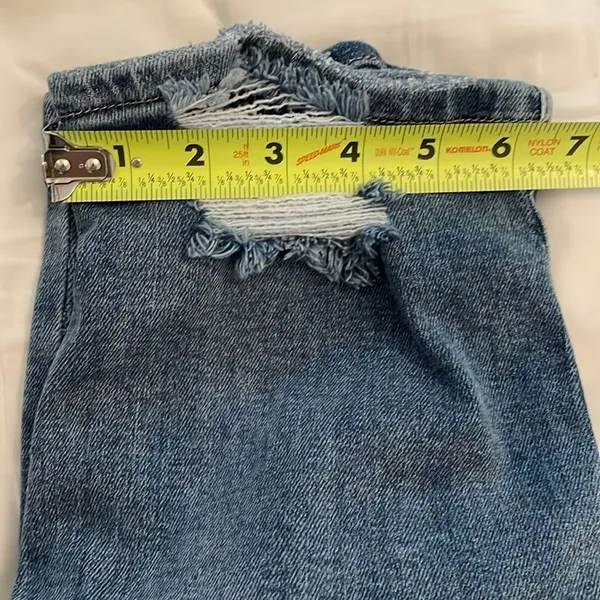 Risen Distressed Denim Blue Jeans Womens Size 3 / 26 - Image 7