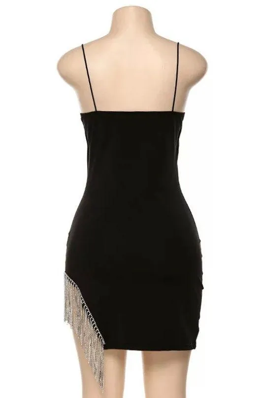 Boutique Black Sequin Homecoming Bodycon Dress Size Small - Image 4