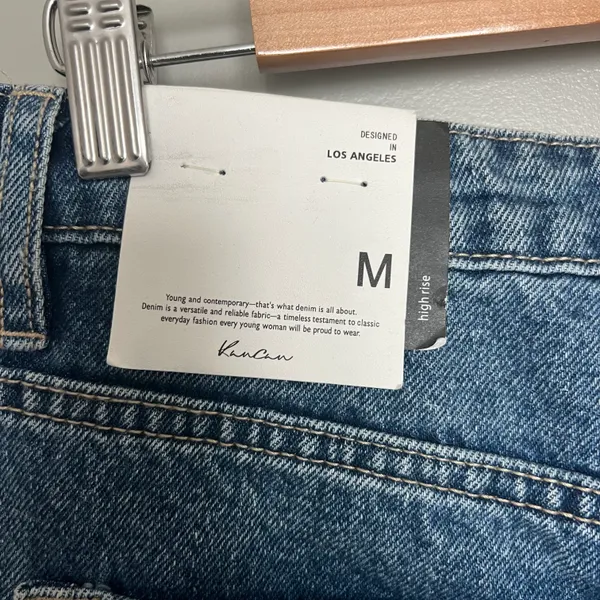 KanCan | Distressed Medium Wash High Rise Denim Shorts NWT Size M - Image 3