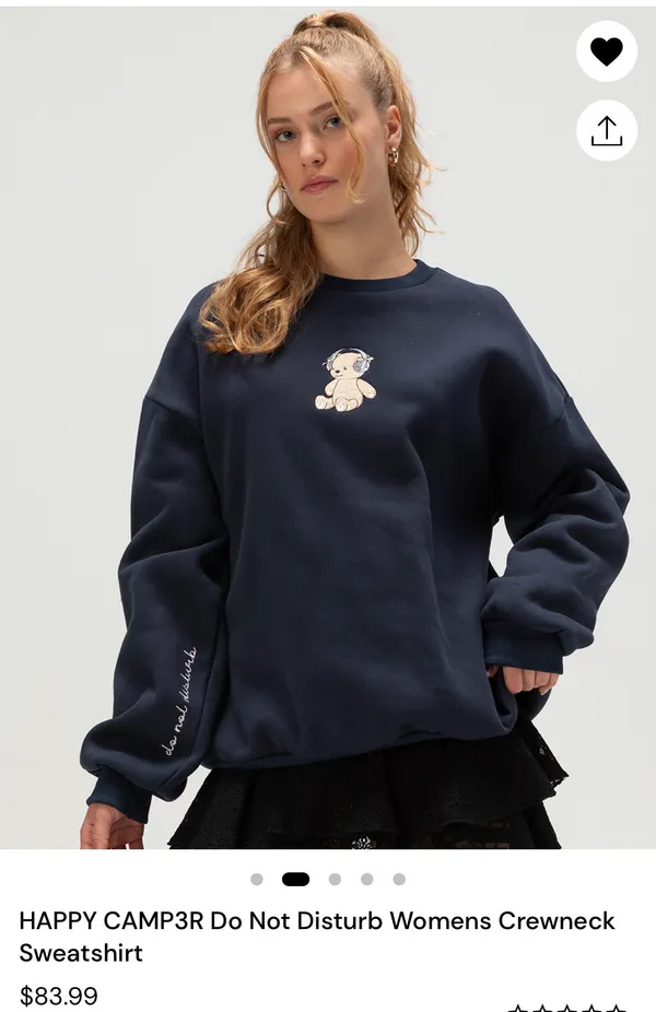 Happy Camp3r Teddy Bear Crewneck - Image 4