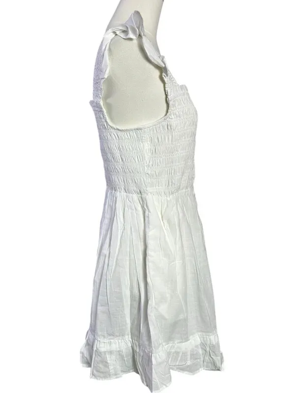 Anthropologie Peregrine Dainty Cottage Square Neck Mini Dress White Medium NWT - Image 6