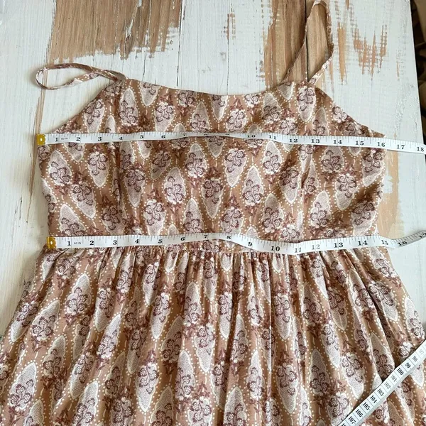 By The River Boho Cottagecore Sleeveless Midi Dress Size Large - Image 11