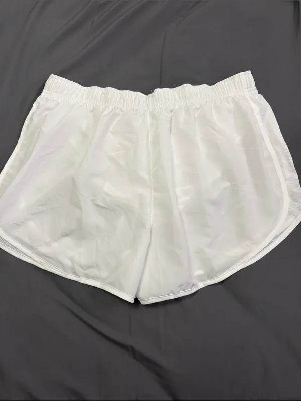 Nike Women’s White Athletic Running Shorts with Reflective Swoosh - Image 2
