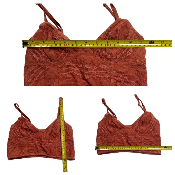 Free People Intimately lace rust mesh bralette size XS - Image 5
