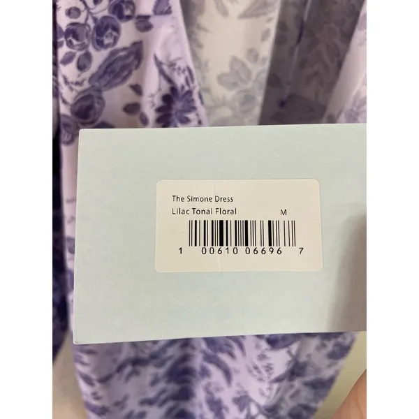 Hill House the Simone Dress Lilac Tonal Floral print size M NWT - Image 5