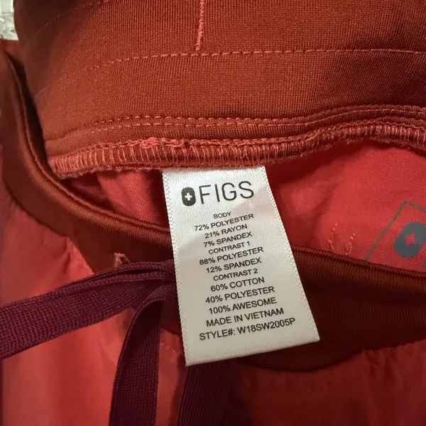 FIGS Clay red‎ Zamora large petite Jogger Scrub Pants - Image 6