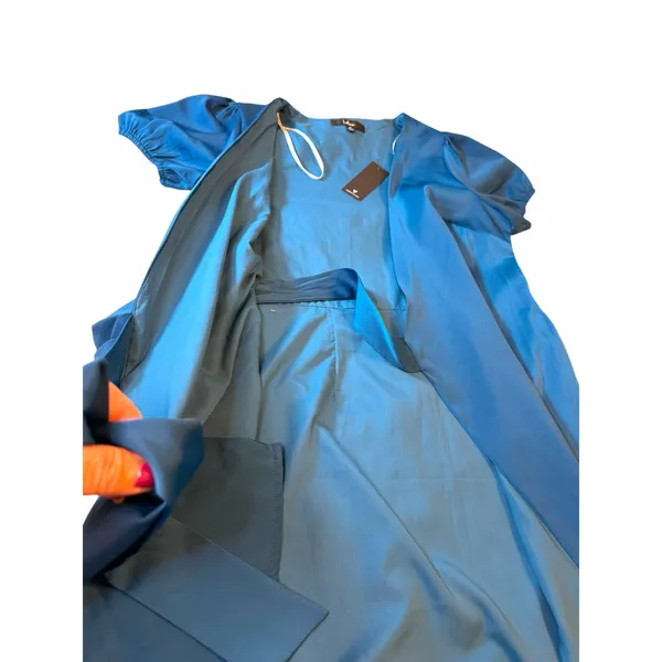 NWT Lulus Blue Wrap Cocktail Dress - Size M - Image 13