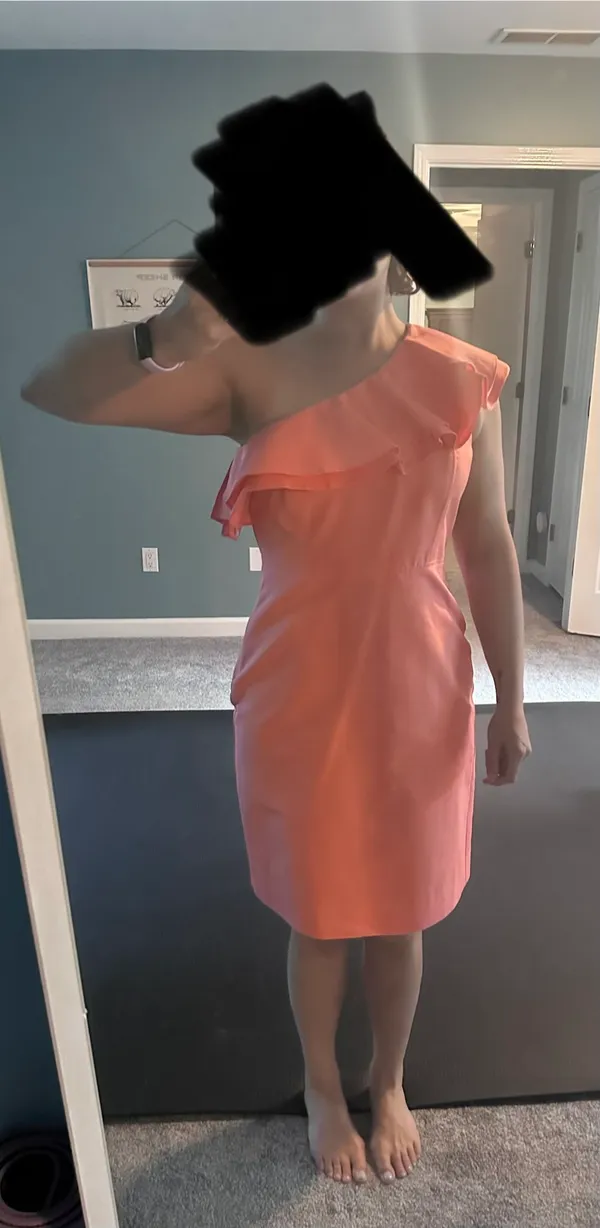 Pink one shoulder dress Size 8 - Image 5