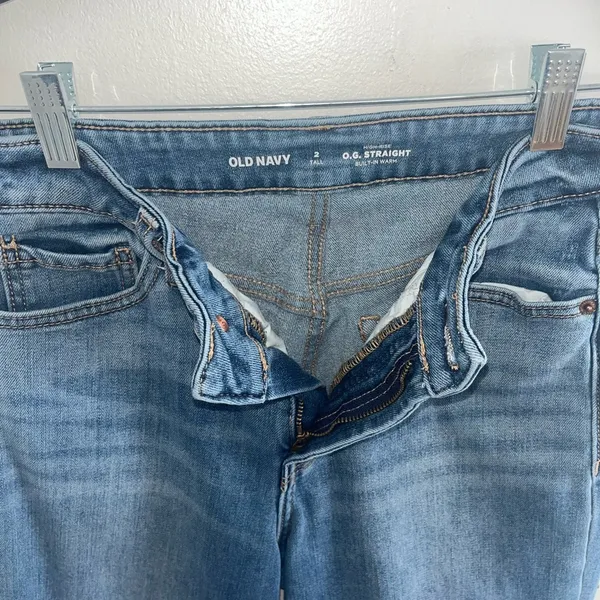 Old Navy 2 Tall OG Straight High Rise Built In Warm Jeans - Image 4