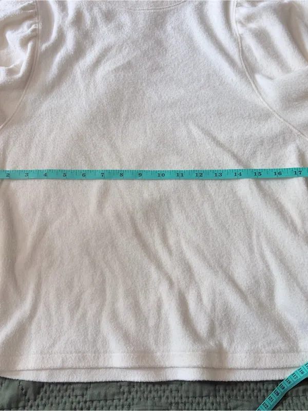 Madewell Off White Puff Sleeve Top Medium - Image 5