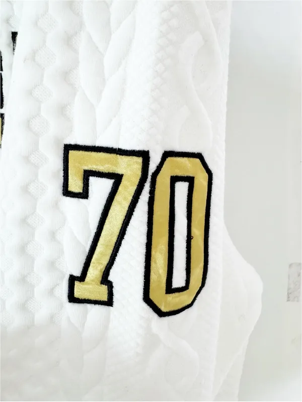 NWT Gameday Couture Wake Forest Demon Deacons Cable Knit Varsity Jacket White XL - Image 14