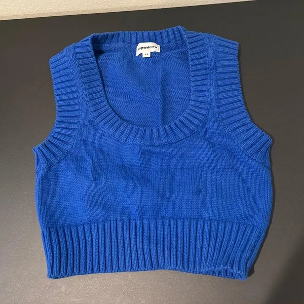 superdown Patricia Knit Top in Bright Blue - Image 9