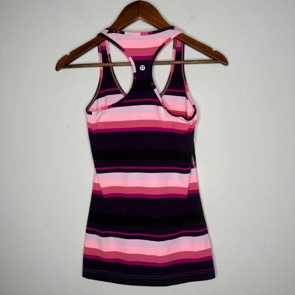 Lululemon cool‎ racerback Pink, purple Sz 4 - Image 4
