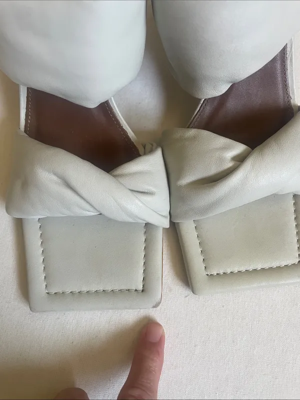 ALOHAS Twist Strap kitten heel Sandals in Ice White US 8.5 - Image 5