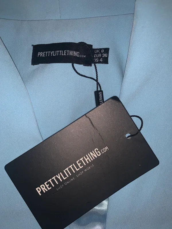 Pretty Little Thing Light Blue Blazer Dress - Image 4