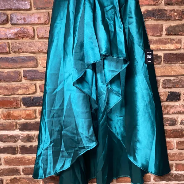 NWT Lulus Broadway Show Emerald Green High-Low Gown Women's Size Small - Image 7