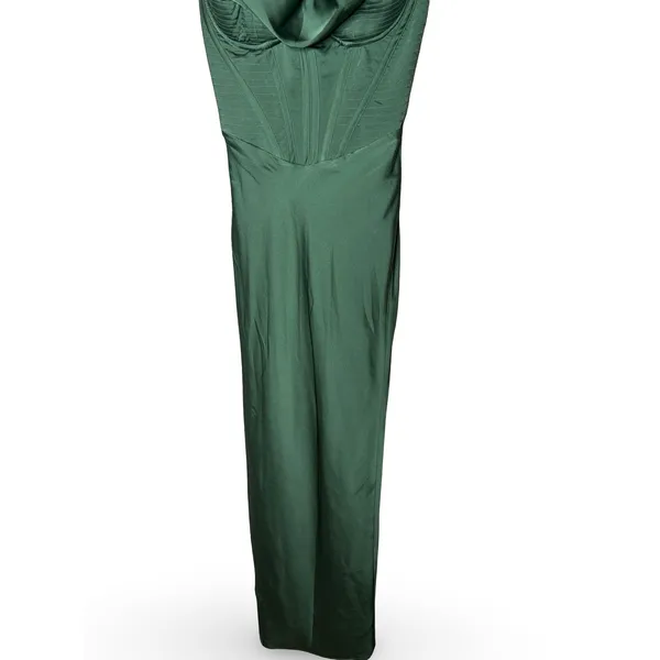 House Of CB Charmaine Corset Maxi Dress in Forest Green XS - Image 4