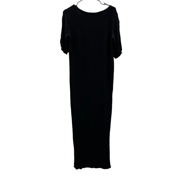 RTR Ingrid & Isabel Black Short Sleeve Stretchy Jersey Knit Maxi Dress Sz XS‎ - Image 4