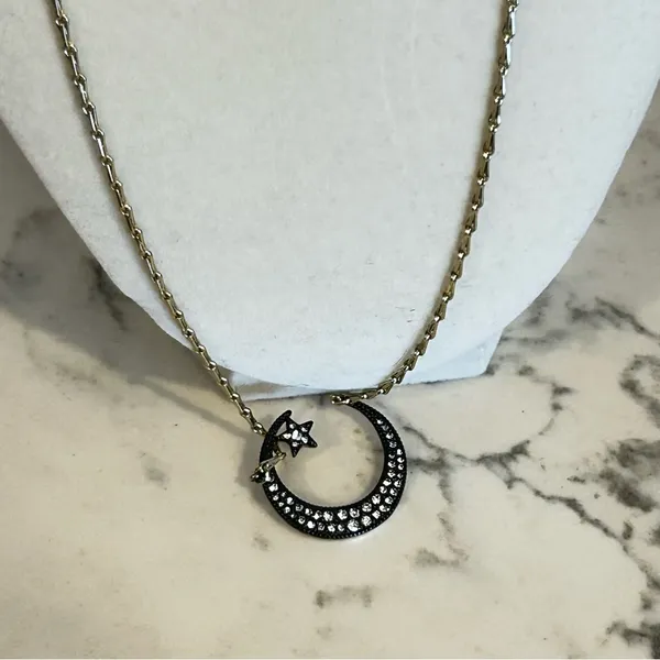 Stella &‎ Dot Moon & Star Rhinestone Necklace - Image 2