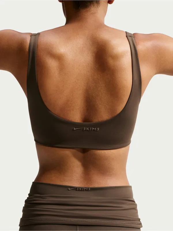 NIKE X SKIMS (G15) Matte Scoop Neck bra | Color Currant | Size MEDIUM - Image 3