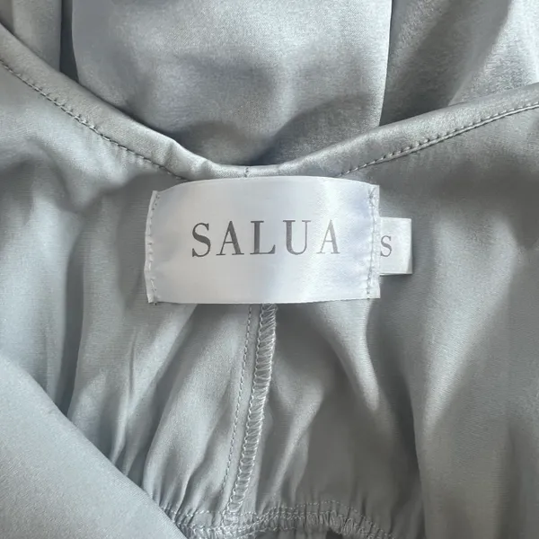 Salua Stardust Silver-Grey & Black Silk Mini Romper Lingerie - Image 14