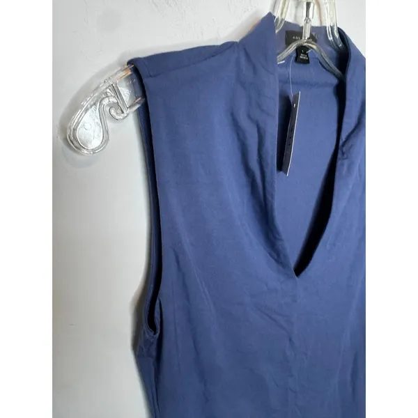 Brand New Ann Taylor Women's Small S Blue Dream V Neck Sleeveless Tank Blouse - Image 3