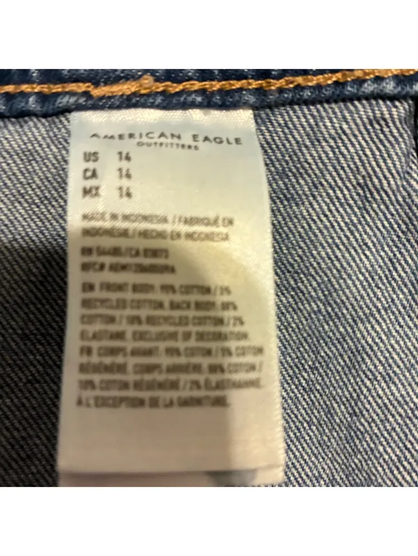 American Eagle Strigid Perfect Denim Bermuda Carpenter Shorts Size 14 - Image 5
