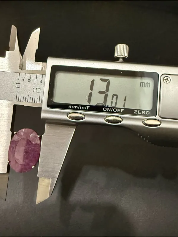 925 Silver Natural Ruby Gemstone Cocktail Ring Size 7.5 Pink - Image 5