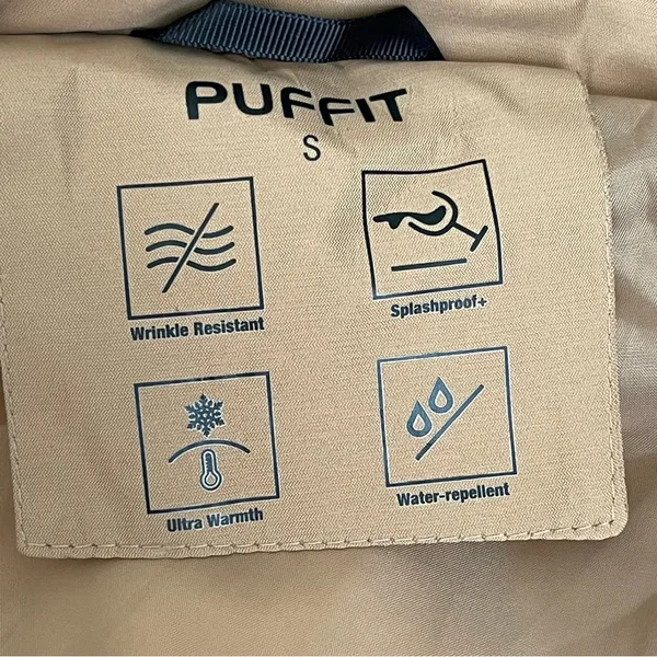 Puffit Hooded Long Puffer Winter Snow Jacket Women’s Size S Tan Warm Outdoors - Image 8