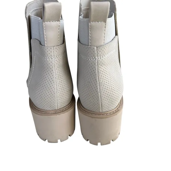 Ana Decoy Sand Ankle Boots Women Cream 7.5 Chunky Grunge‎ Slip On Contemporary - Image 2