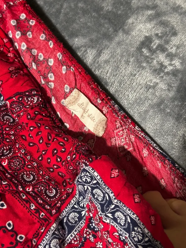 Altar'd State Red Bandana-Print Crop Top - Image 2