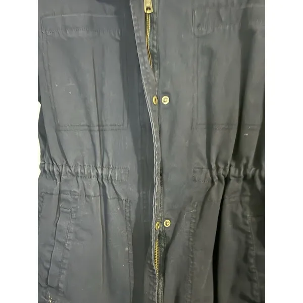 Old Navy Women's Military Cargo Utility Jacket Navy Blue Size‎ S Grunge Army - Image 2