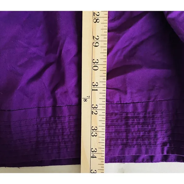 VTG Y2K dELiA*s Purple Short Sleeve Cotton Blend V Neck Belted Dress Sz M - Image 8