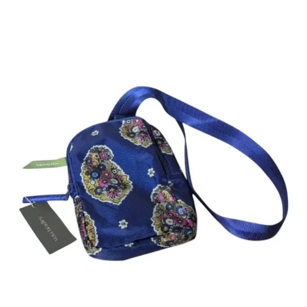 Vera Bradley Ripstop Lorman Blue Floral Sling Bag Kew Gardens Blue Size S NWT - Image 2