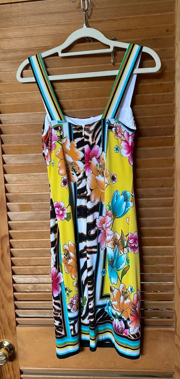 Y2K Cache Floral Tropical Print Mini Dress  Size 2 - Image 2