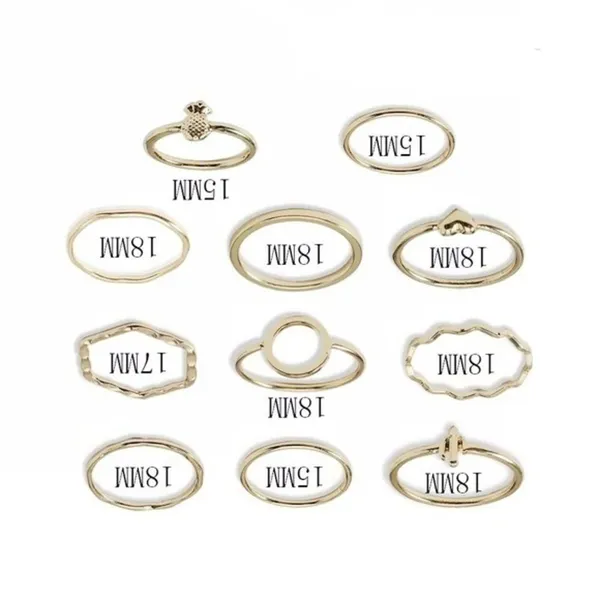 3/$30 💛 Dainty Ring Set Gold - Image 2
