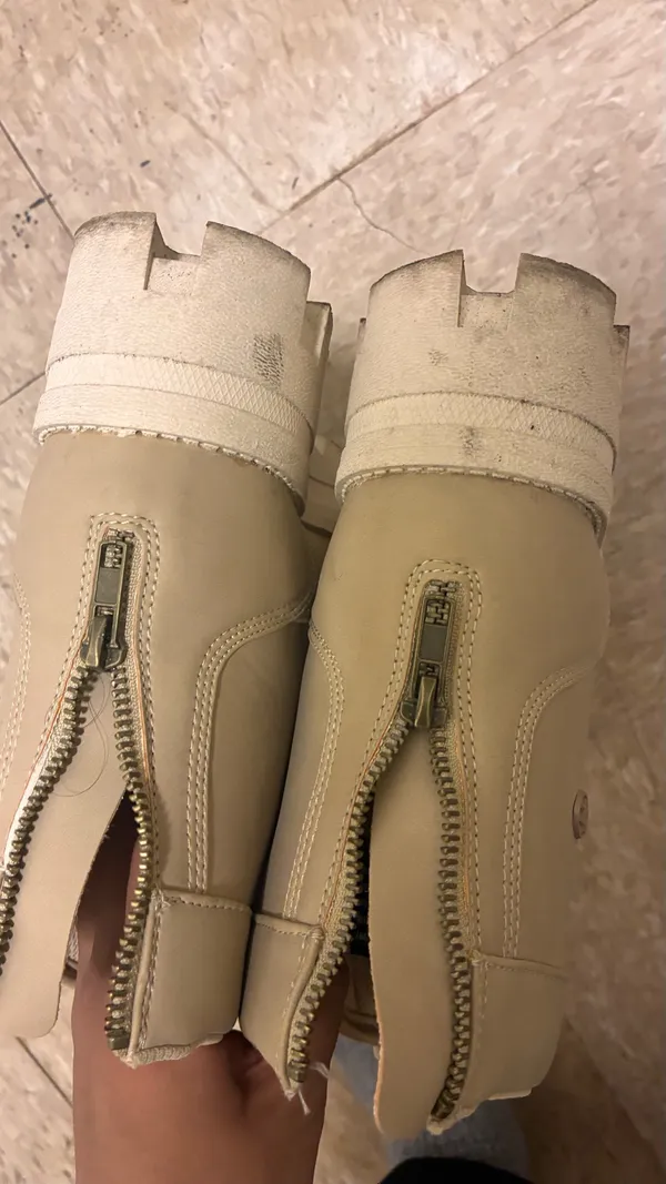 Lugz Cream Two Tone Combat Work Boots Tan Size 7.5 - Image 3
