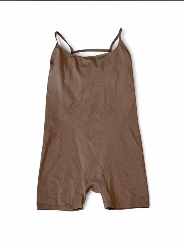 Fabletics SculptKnit / Luxe360 brown sculpting shapewear romper 🤎 - Image 4