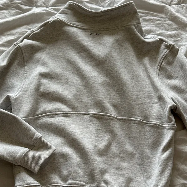 White Fox Boutique Light Gray Quarter-Zip Sweatshirt - Image 3