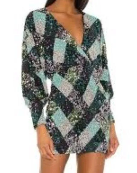 Revolve Song of Style Dolman Sleeve Sequin Mini Dress - Image 2