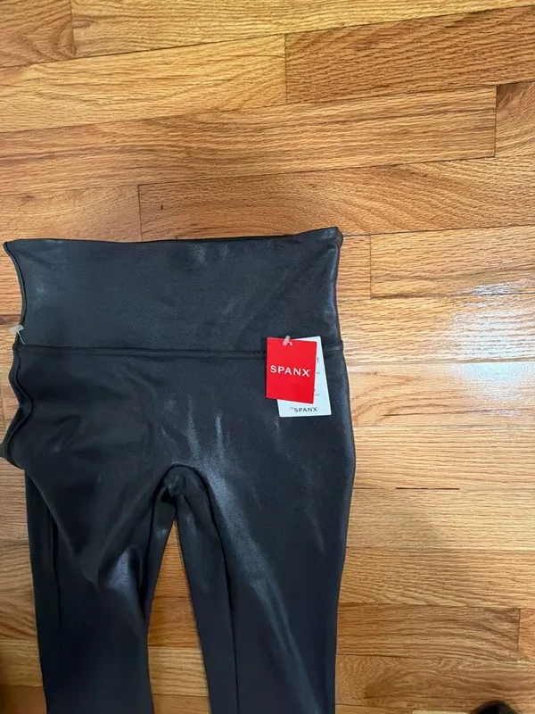 Spanx Faux Leather Leggings Black High-Rise - Image 2