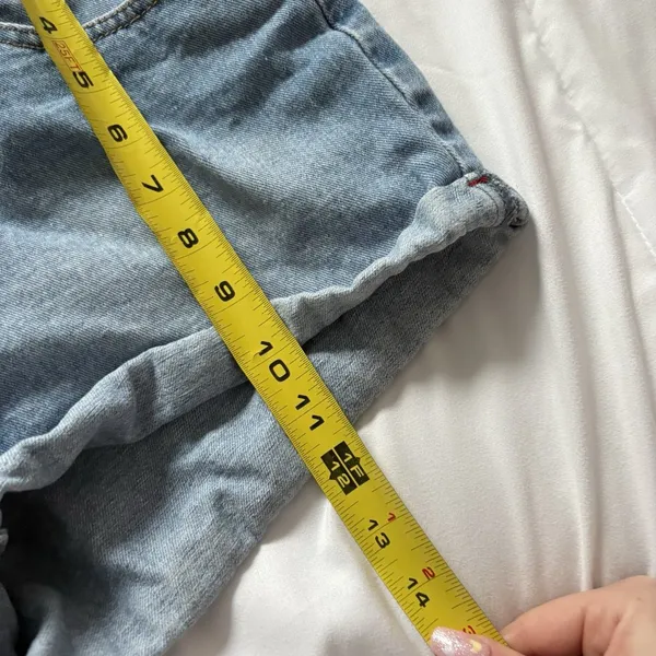 Vintage 90s Y2K Denim Micro Mini Shorts Size 3 Preppy Girlie Baddie‎ Grunge City - Image 6